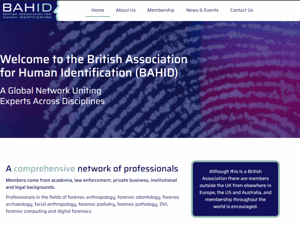 BAHID Website Homepage screenshot
